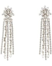 Alessandra Rich - Crystal Earring With Fringes - Lyst