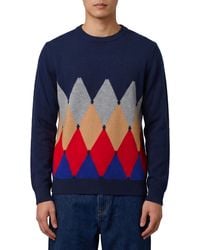 Ballantyne - Cashmere Crewneck Diamond Sweater - Lyst