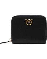Pinko - Leather Cotton Wallets Card Holders - Lyst