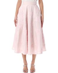 ROTATE BIRGER CHRISTENSEN - Rotate Light Floral Maxi Skirt - Lyst