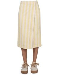 Sunnei - Striped Pattern Skirt - Lyst