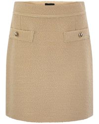 Fay - Wool Short Skirt - Lyst