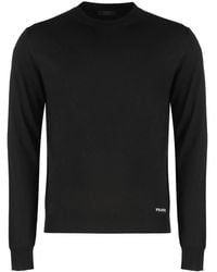 Prada - Fine Knit Crew-Neck Sweater - Lyst
