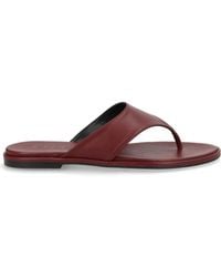 Aeyde - Bordeaux Nappa Leather Cross Breed Lamb Leather Flats - Lyst