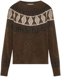 SEVENTY VENEZIA - Jacquard Crewneck Sweater - Lyst