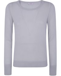 Rossopuro - Long Sleeved Boat Neckline Sweater - Lyst