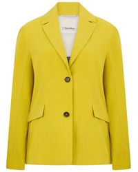 Max Mara - S Max Mara Single-Breasted Linen Blazer - Lyst