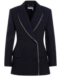 Chloé - Double-Breasted Virgin Wool Jacket - Lyst