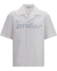 Off-White c/o Virgil Abloh - City Nature Poplin Bowling Shirt For - Lyst