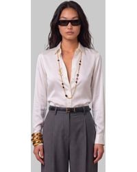 SUTTON NEW YORK - Stretch Silk Shirt - Lyst