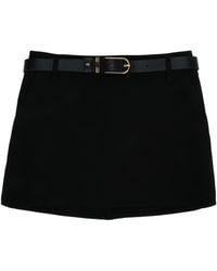 Elisabetta Franchi - Mini Skirt With Belt - Lyst