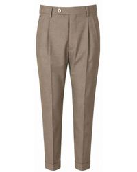 GTA - Hazelnut Virgin Wool Cotton Polyamide Trousers - Lyst