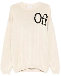 Off-White c/o Virgil Abloh - Bookish Shared Cot Knit Crewneck - Lyst
