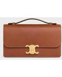 Celine - Tan Triomphe Medium Folio - Lyst