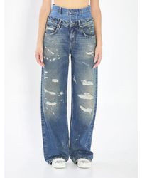 Dolce & Gabbana - Dolce & Gabbana Wide-Leg Jeans With 5 Pockets - Lyst