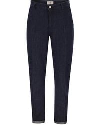 PT Torino - Tailored Cotton And Linen Blend Denim Jeans - Lyst