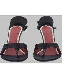 Magda Butrym - Satin Toe-Post Sandals Viscose - Lyst