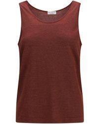 Brunello Cucinelli - Luminous Knit Tank Top - Lyst