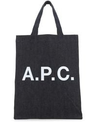 A.P.C. - Denim Shopping Bag - Lyst