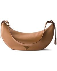 Prada - Large Leather Shoulder Bag - Lyst