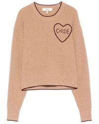 Chloé - Wool And Cashmere Sweater With Embroidery - Lyst