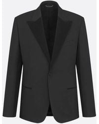 Dior - Wool Woven Jacket Blazer - Lyst