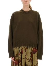 Uma Wang - Boxy Cashmere Sweater With Frayed Edge Detail - Lyst
