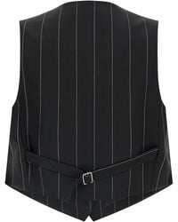 Federica Bonifaci - Pinstriped Crop Vest - Lyst
