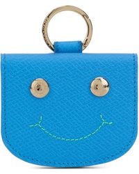 Longchamp - Leather Card Holder With Metal Ring - Lyst