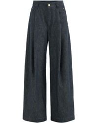 Brunello Cucinelli - Monili-Embellished Pleated Jeans - Lyst