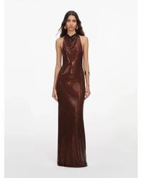 Self-Portrait - Rhinestone Racer Back Maxi Dress - Lyst