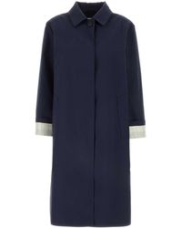 Miu Miu Panelled Parka Coat in Black | Lyst