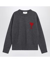 Ami Paris - Dark Ami De Coeur Sweater - Lyst