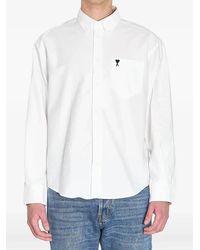 Ami Paris - Ami De Coeur Button-Down Pocket Shirt - Lyst