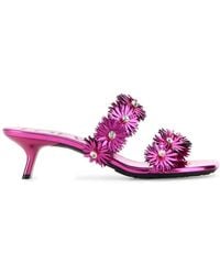 Loewe - Paula's Ibiza Fuchsia Leather Paula S Ibiza Petal Mules - Lyst