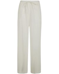 P.A.R.O.S.H. - Wide Leg Silk Trouser - Lyst