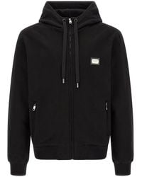 Dolce & Gabbana - Dolce & Gabbana Logo Plaque Hoodie - Lyst