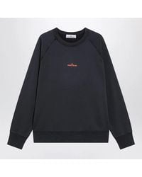 Stone Island - Cotton Sweatshirt With Logo Prints - Lyst