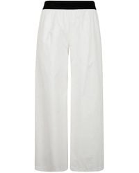 Maria Calderara - Cotton Trousers - Lyst