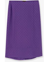 Gucci - Gg Silk Skirt - Lyst