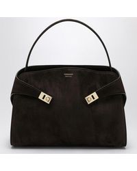 Ferragamo - Suede Hug Soft Xl Shoulder Bag - Lyst