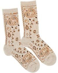 Alanui - Cotton-Blend Socks With Bandana Motif - Lyst