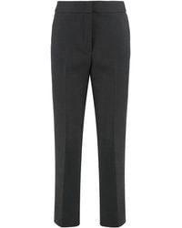 Peserico - High-Waisted Trousers With A Crease - Lyst