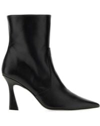 Stuart Weitzman - Leather Vinnie Ankle Boots With 8.5 Cm Heel - Lyst