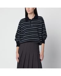 DUNST - Striped Collar Sweater - Lyst