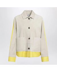 Loewe - Light Suede Jacket With Contrasting Inserts - Lyst
