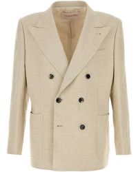 Valentino Garavani - Linen Blend Blazer - Lyst