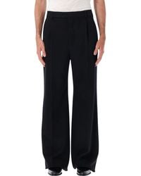 Saint Laurent - Fluid Grain De Poudre Pants - Lyst