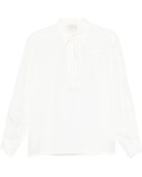 forte_forte - Heavy Habotai Silk Polo Shirt - Lyst