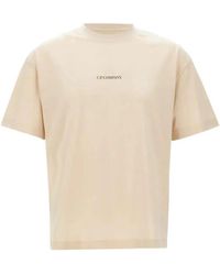 C.P. Company - C.P.Company Crew-Neck T-Shirt With Logo Print - Lyst